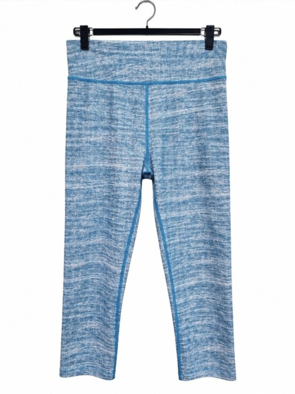 Under Armour HeatGear Compression Capri Leggings Blue White M